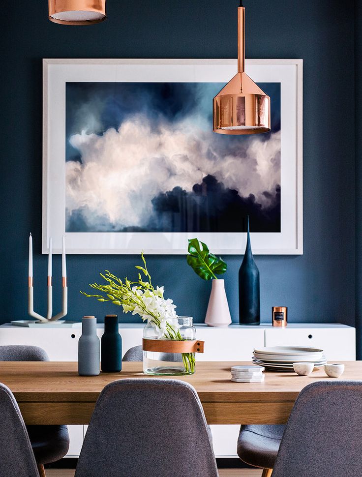 What's Hot on Pinterest Keep Calm with These Blue Dining Rooms 1